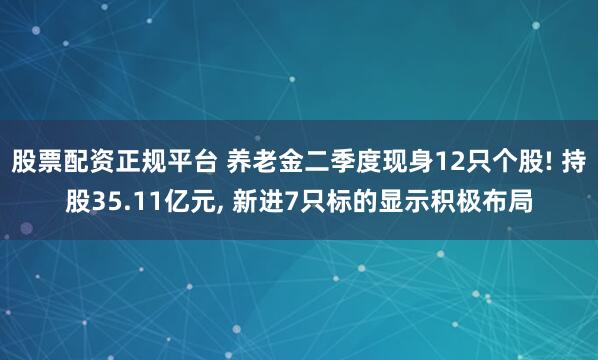 股票配资正规平台 养老金二季度现身12只个股! 持股35.11亿元, 新进7只标的显示积极布局